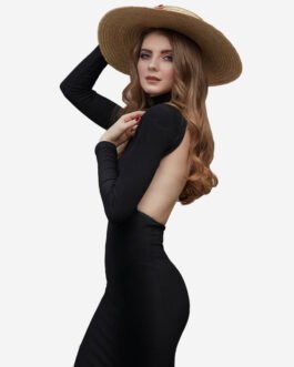 Modern Eterna long stylish capcut black dress outfit